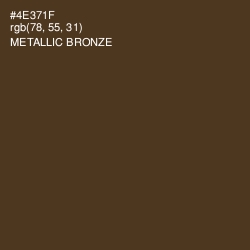 #4E371F - Metallic Bronze Color Image